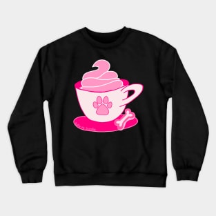 Puppuccino Pup Cup Pink Dog Crewneck Sweatshirt